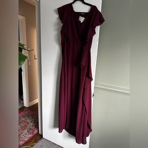 Women’s size 16 burgundy bridesmaid dress